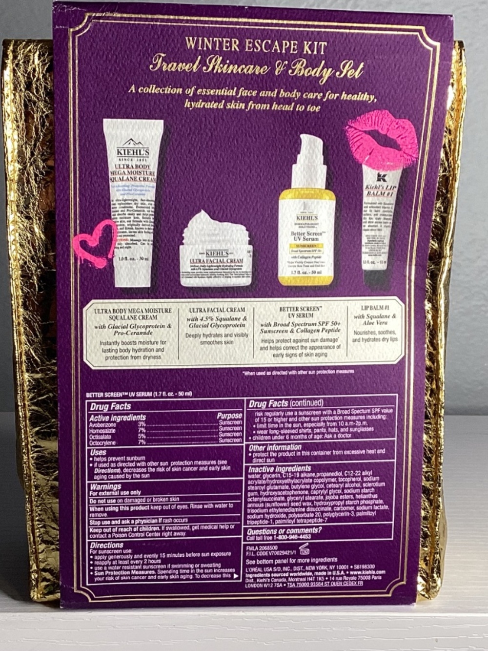 Kiehl's Winter Escape 4 Piece Skincare Set $90 Value - Picture 3 of 7